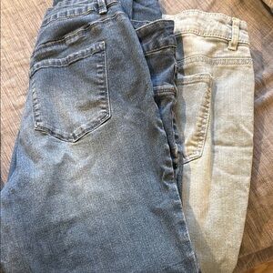 d. jeans Women's Ankle & Cropped Jeans in Blue and Light Blue set of 2